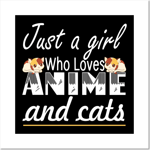 Anime and Cats Lover for Teen Manga kawaii Graphic Otaku Wall Art by The Design Catalyst